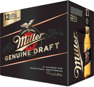 MILLER GENUINE DRAFT 355ML 12PK BT