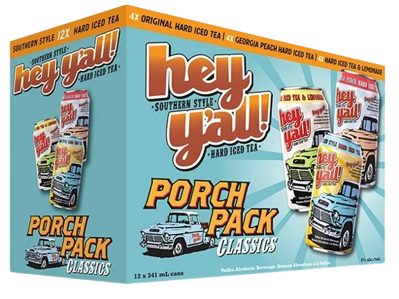 HEY YALL PORCH PACK ICED TEA MIXER 341ML 12PK CAN