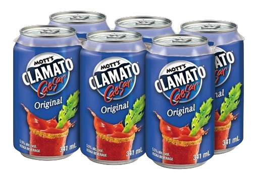 MOTTS CLAMATO CAESAR ORIGINAL 341ML 6PK CAN