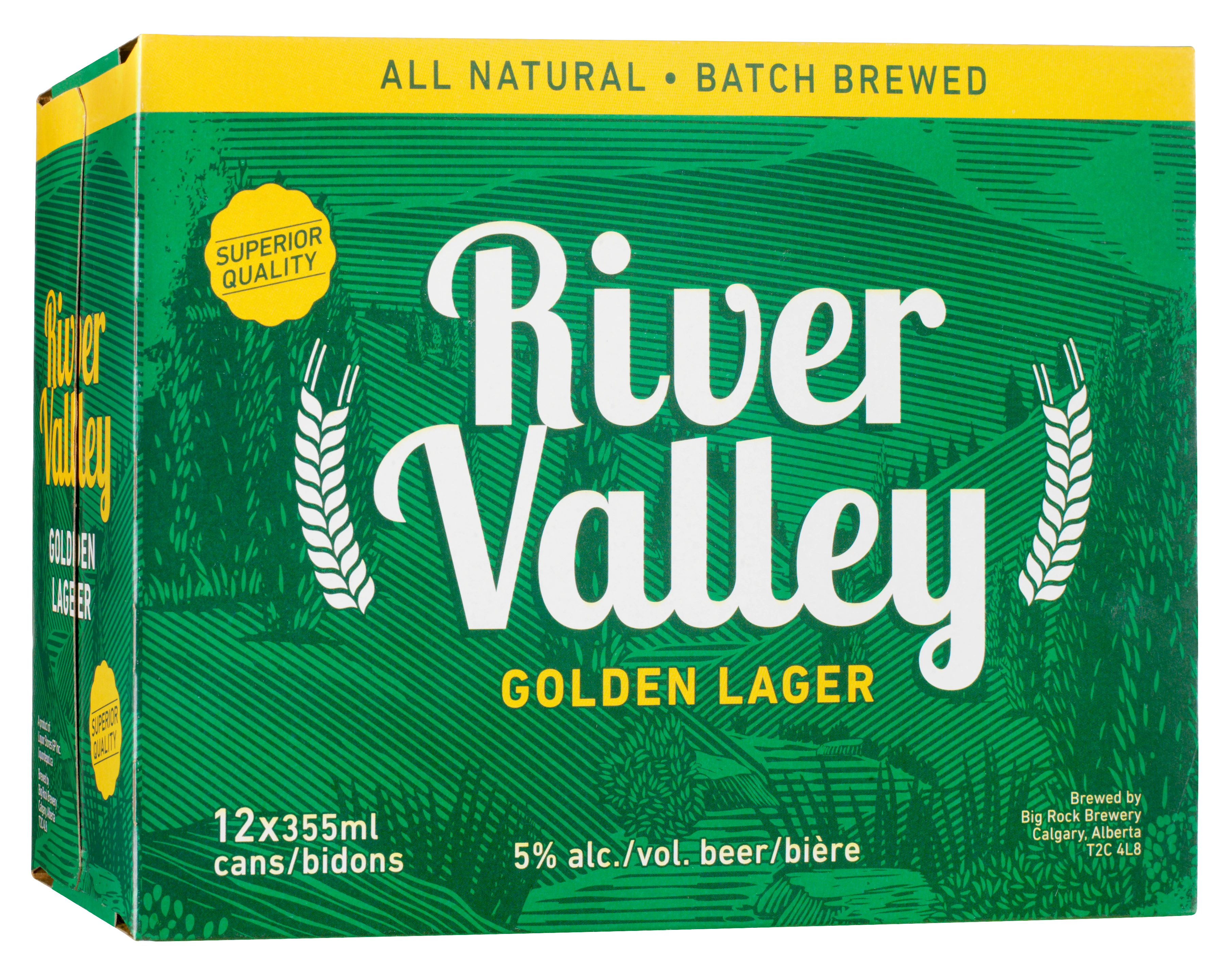 RIVER VALLEY LAGER 355ML 12PK CAN