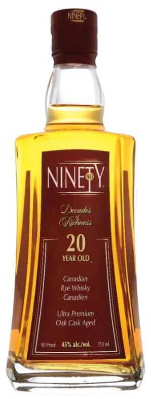 NINETY 20YR CANADIAN RYE WHISKY 750ML