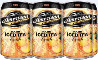 AMERICAN VINTAGE PEACH ICED TEA 355ML 6PK CAN