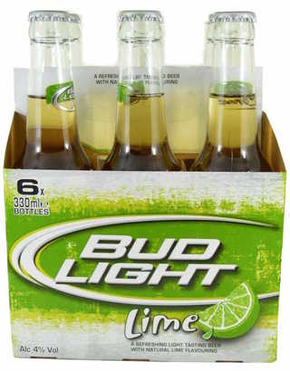 BUD LIGHT LIME 341ML 6PK BT