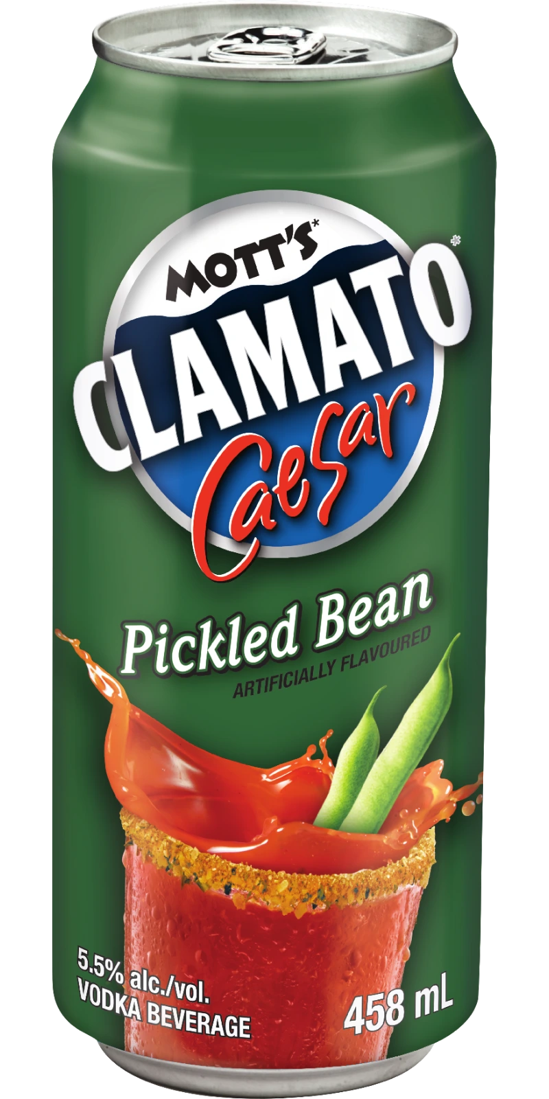 MOTTS CLAMATO CAESAR PICKLED BEAN 458ML CAN