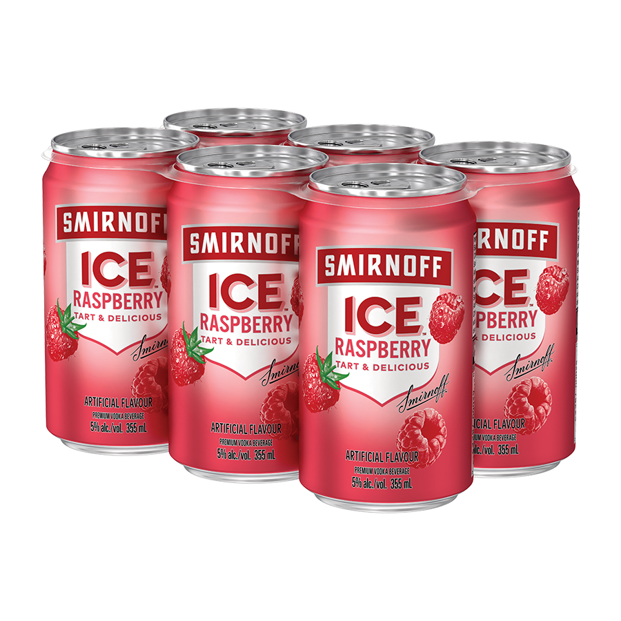 SMIRNOFF ICE RASPBERRY 355ML 6PK CAN