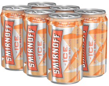 SMIRNOFF ICE PEACH BELLINI 355ML 6PK CAN