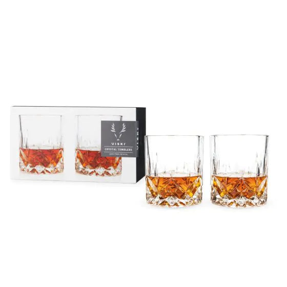 VISKI ADMIRAL CRYSTAL TUMBLERS 2PK