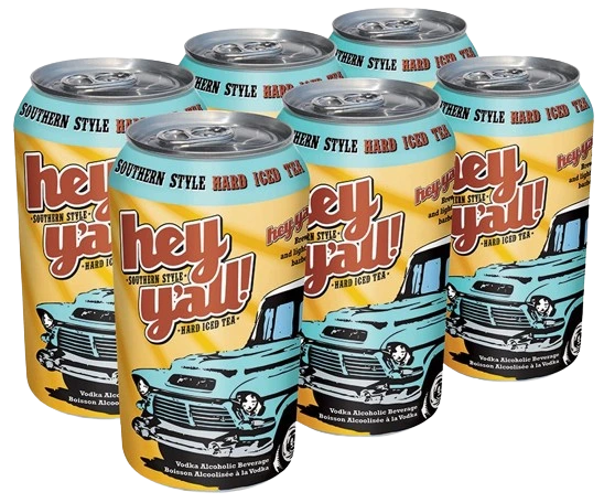 HEY YALL HARD ICED TEA 341ML 6PK CAN