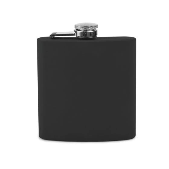 TRUE FLASK BLACK SOFT TOUCH 6OZ