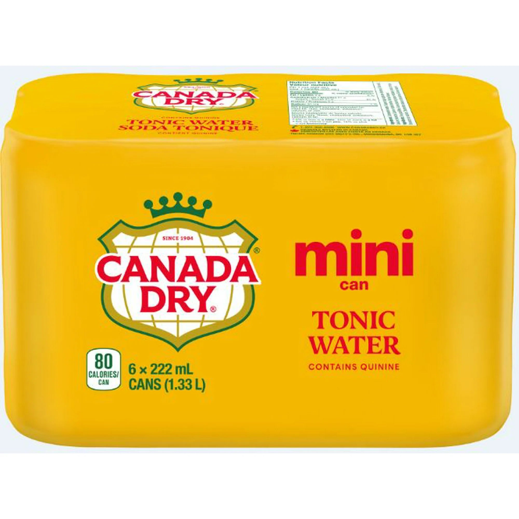 CANADA DRY TONIC WATER 222ML 6PK CAN