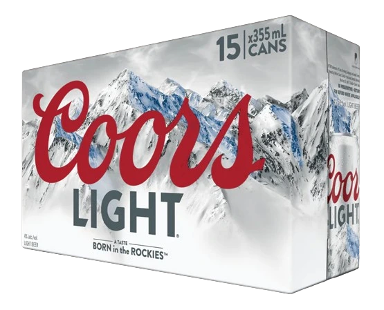 COORS LIGHT 355ML 15PK CAN