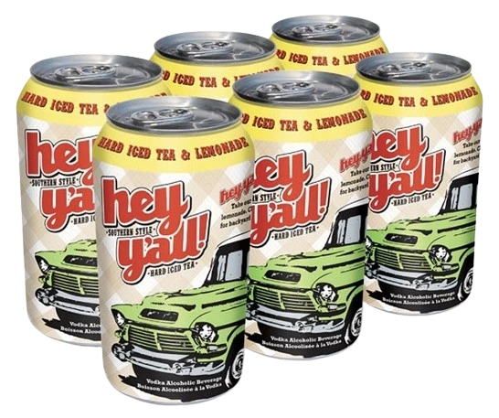 HEY YALL HALF & HALF ICED TEA 341ML 6PK CAN