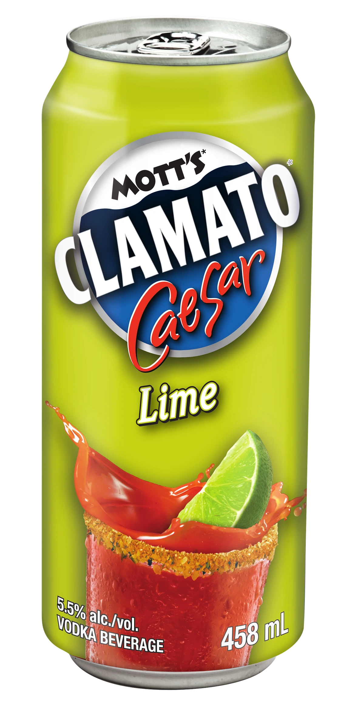 MOTTS CLAMATO CAESAR LIME 458ML CAN