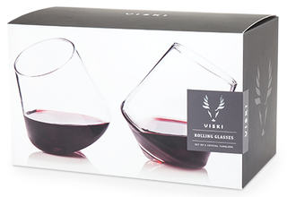 VISKI ROLLING CRYSTAL WINE GLASSES