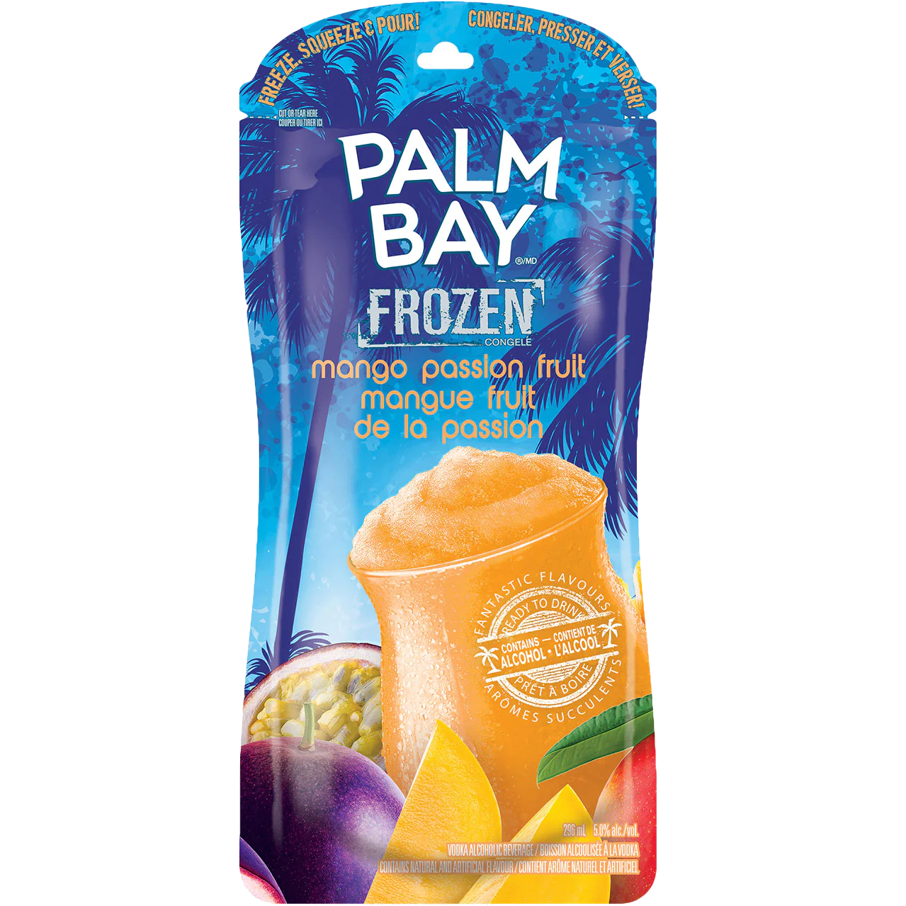 PALM BAY FROZEN MANGO PASSIONFRUIT 296ML POUCH