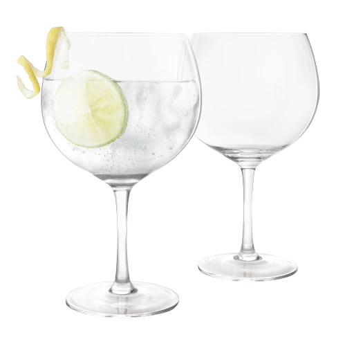 FINAL TOUCH GIN LEAD FREE CRYSTAL GLASSES 2PK