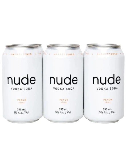 NUDE VODKA SODA PEACH 355ML 6PK CAN