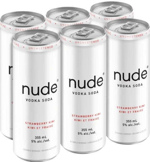 NUDE VODKA SODA STRAWBERRY KIWI 355ML 6PK CAN