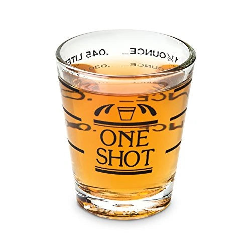 TRUE BULLSEYE MEASURED SHOT GLASS 1.5OZ