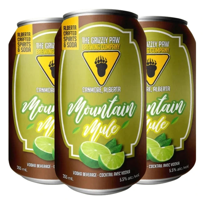 GRIZZLY PAW MOUNTAIN MULE VODKA COCKTAIL 355ML 4PK CAN