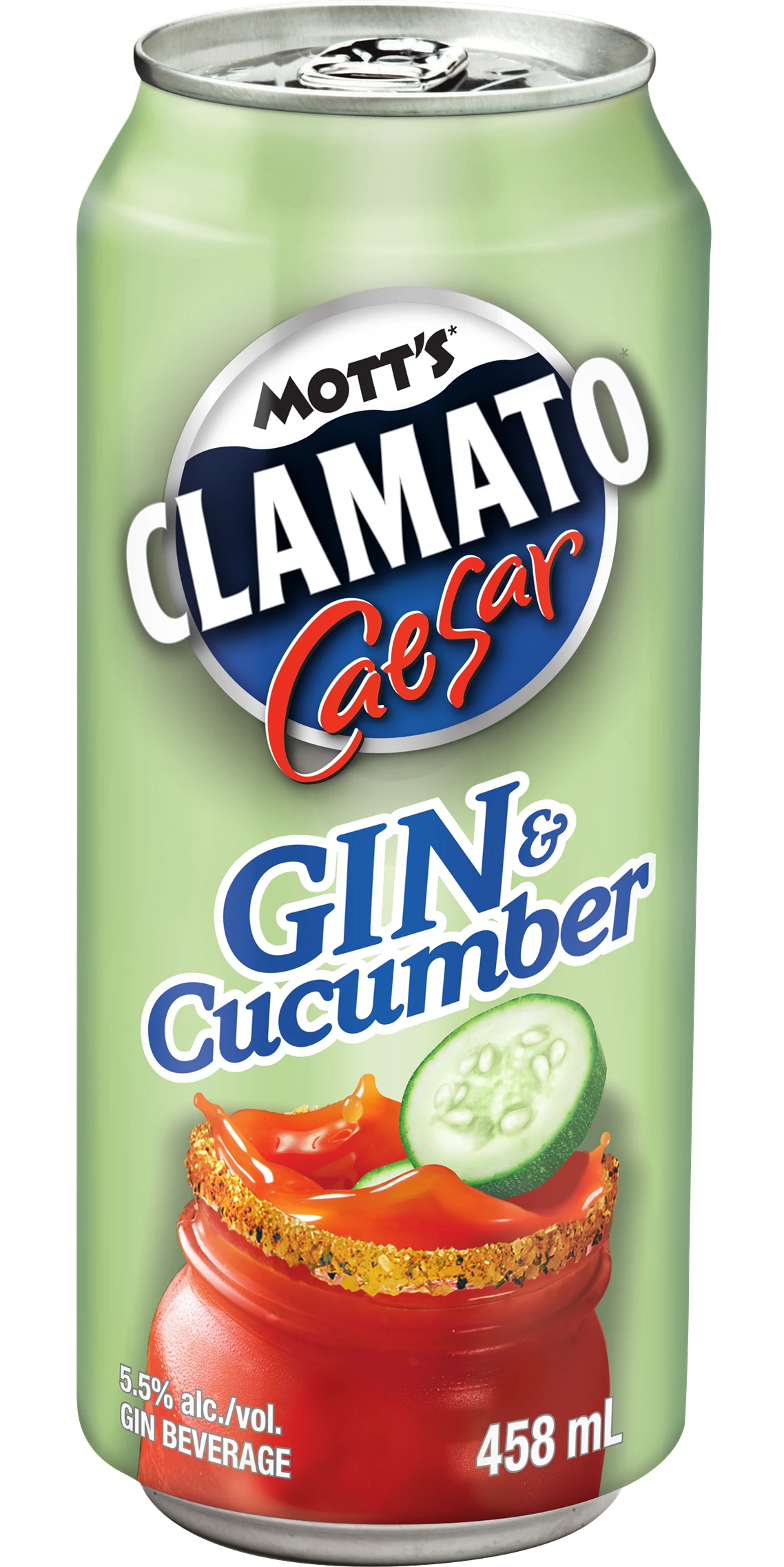 MOTTS CLAMATO CAESAR CUCUMBER GIN 458ML CAN