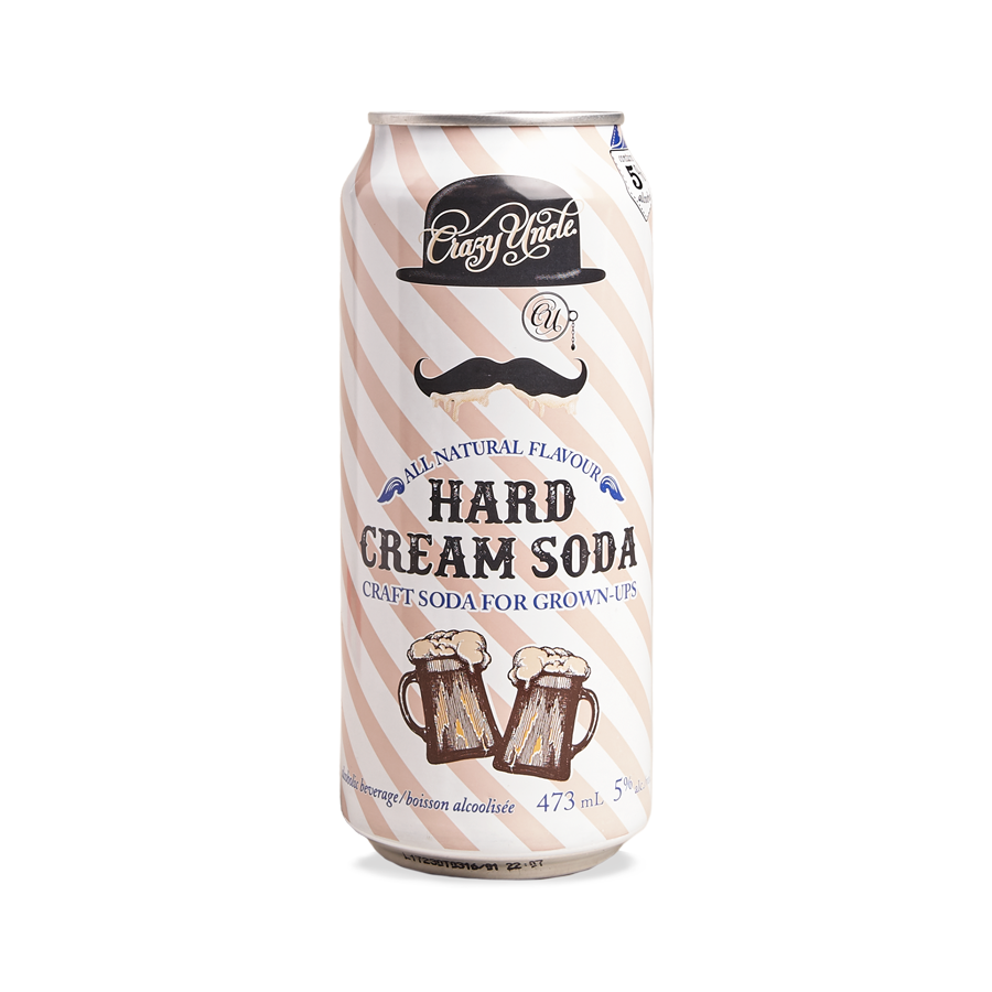 CRAZY UNCLE HARD CREAM SODA 473ML CAN