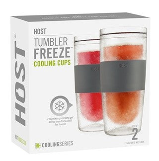 TRUE HOST TUMBLER FREEZE COOLING CUPS SET OF 2