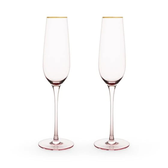 TWINE GARDEN PARTY ROSE CRYSTAL CHAMPAGNE FLUTE