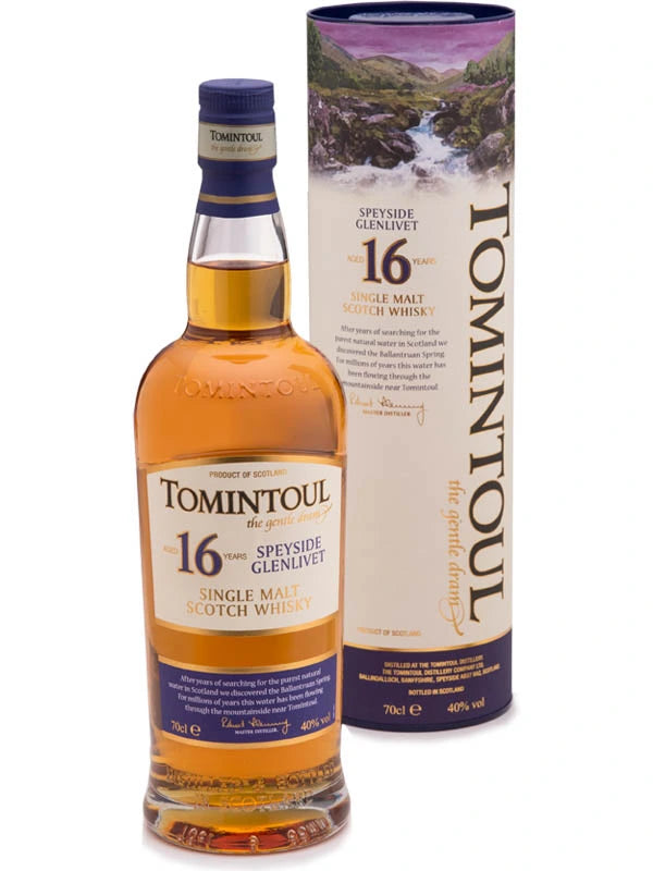 TOMINTOUL 16YR SINGLE MALT SCOTCH WHISKY 700ML