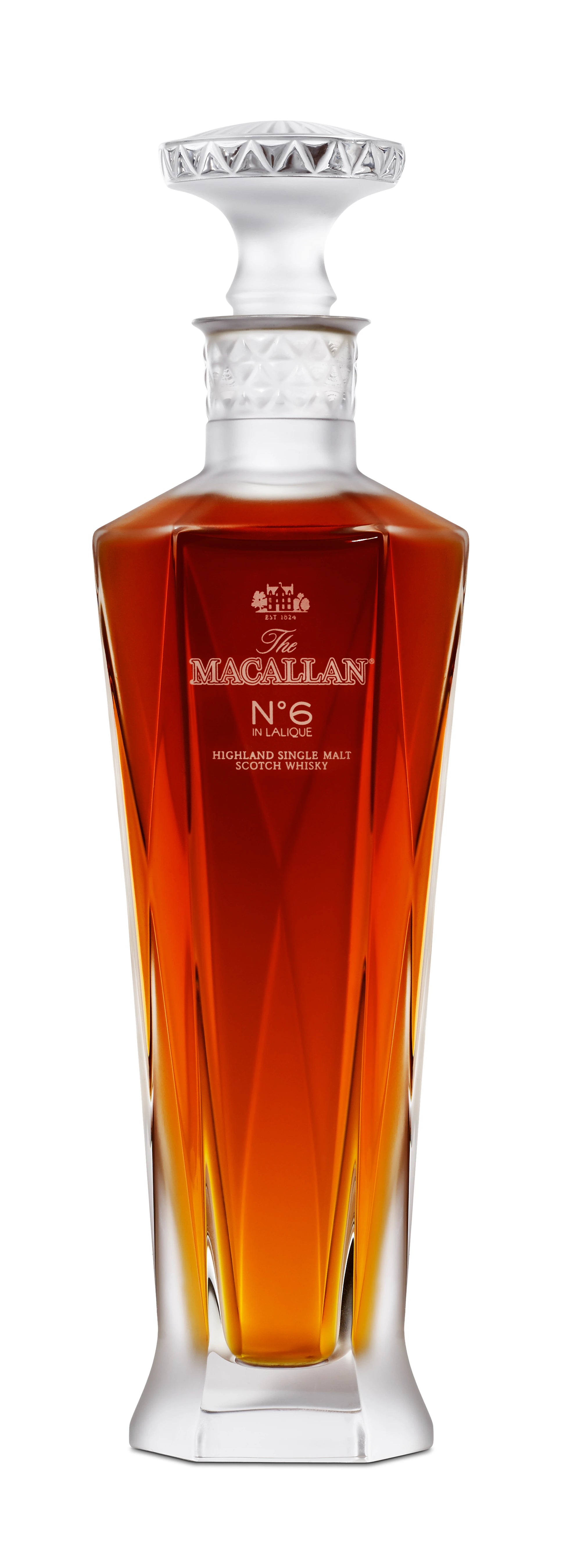 MACALLAN NO 6 IN LALIQUE SINGLE MALT SCOTCH WHISKY 750ML