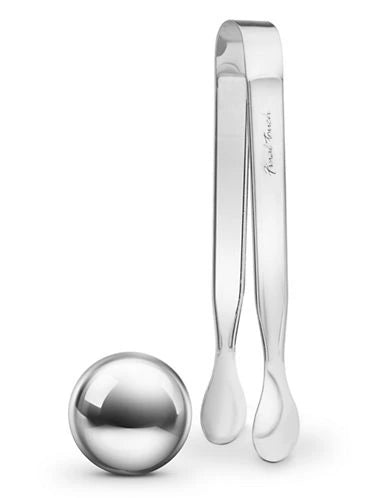 FINAL TOUCH STAINLESS STEEL ICE BALL & TONGS