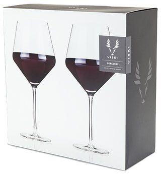 TRUE VISKI BURGUNDY GLASS 2PK