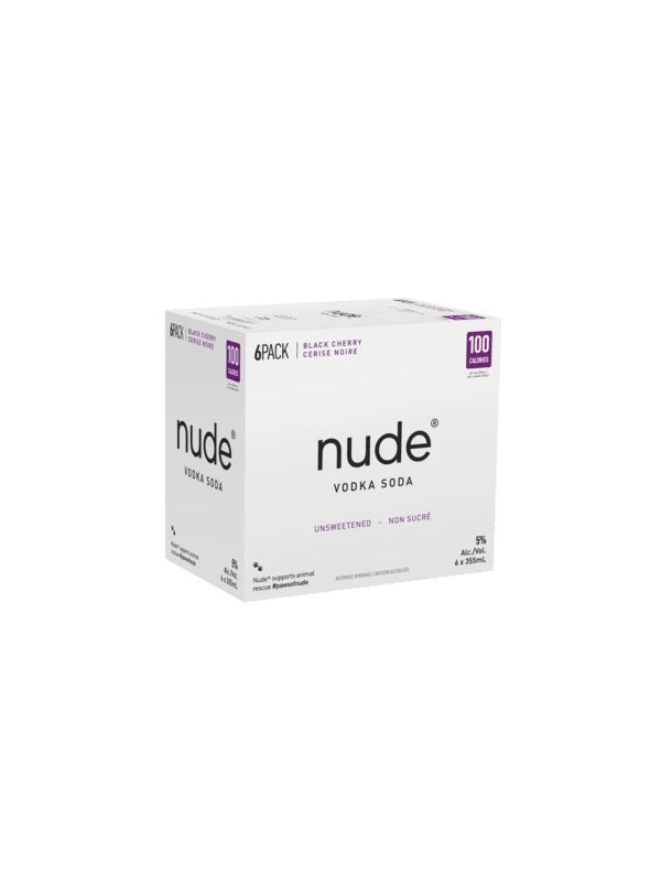 NUDE VODKA SODA BLACK CHERRY 355ML 6PK CAN