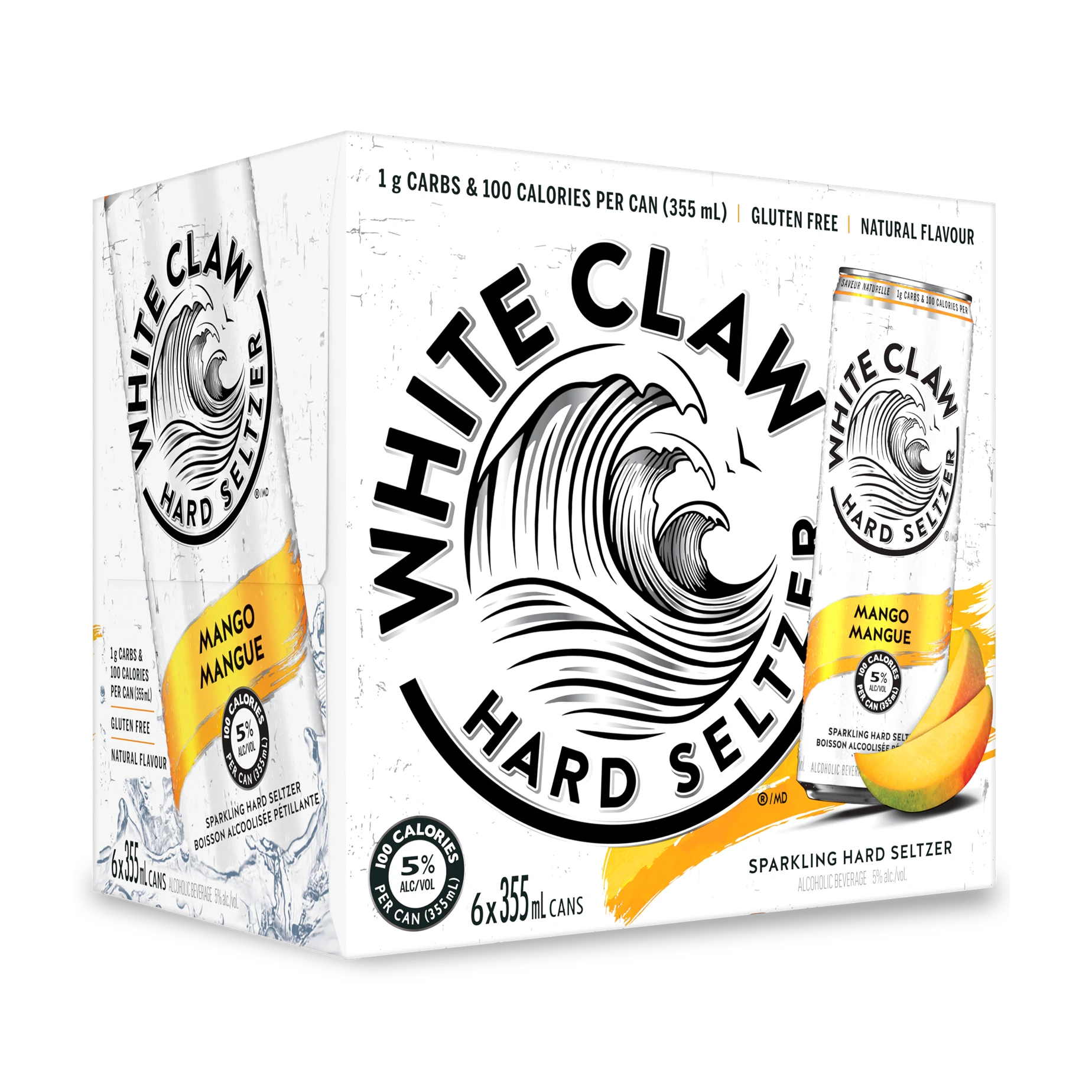 WHITE CLAW MANGO 355ML 6PK CAN