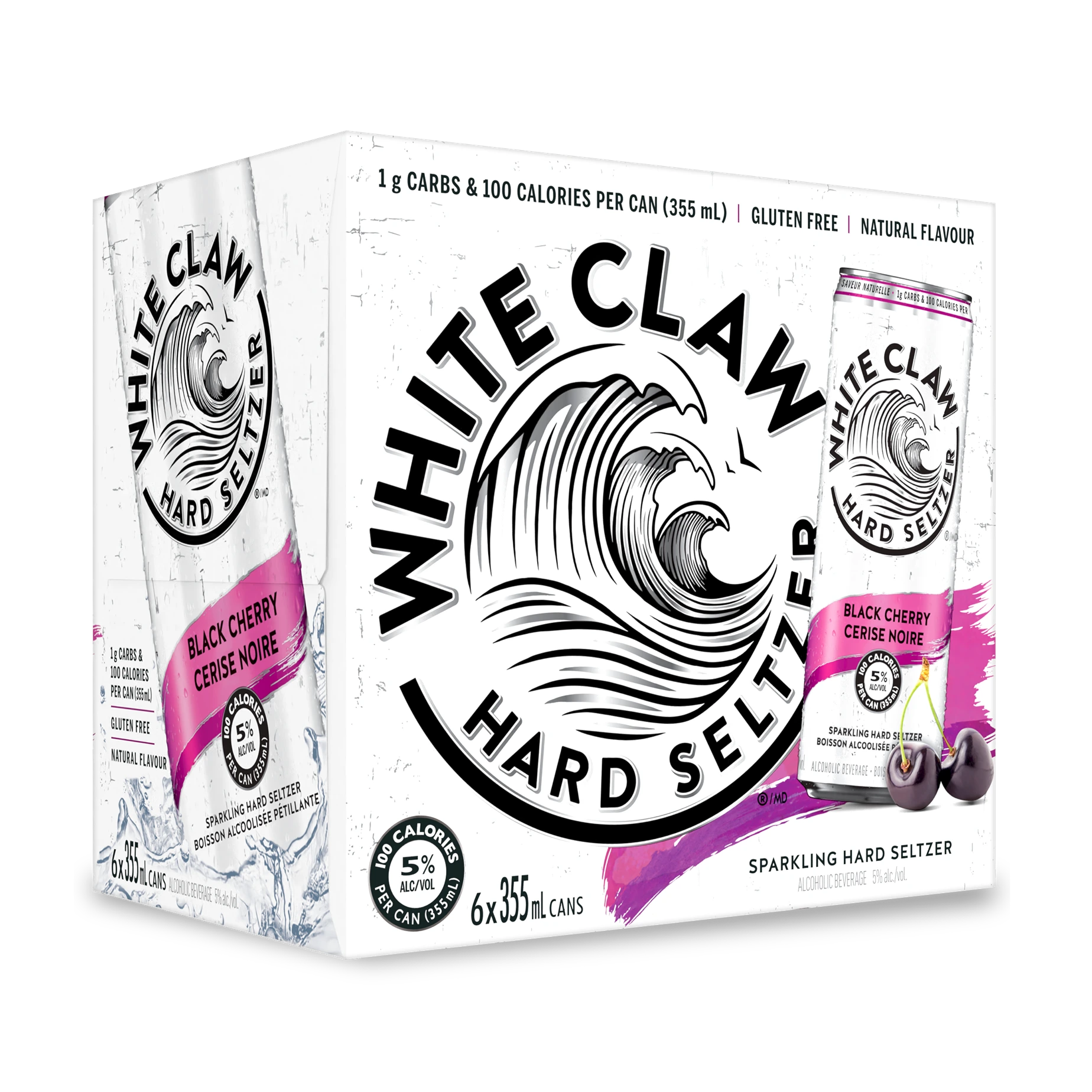 WHITE CLAW BLACK CHERRY 355ML 6PK CAN