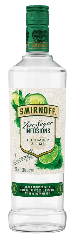 SMIRNOFF INFUSIONS CUCUMBER & LIME 750ML