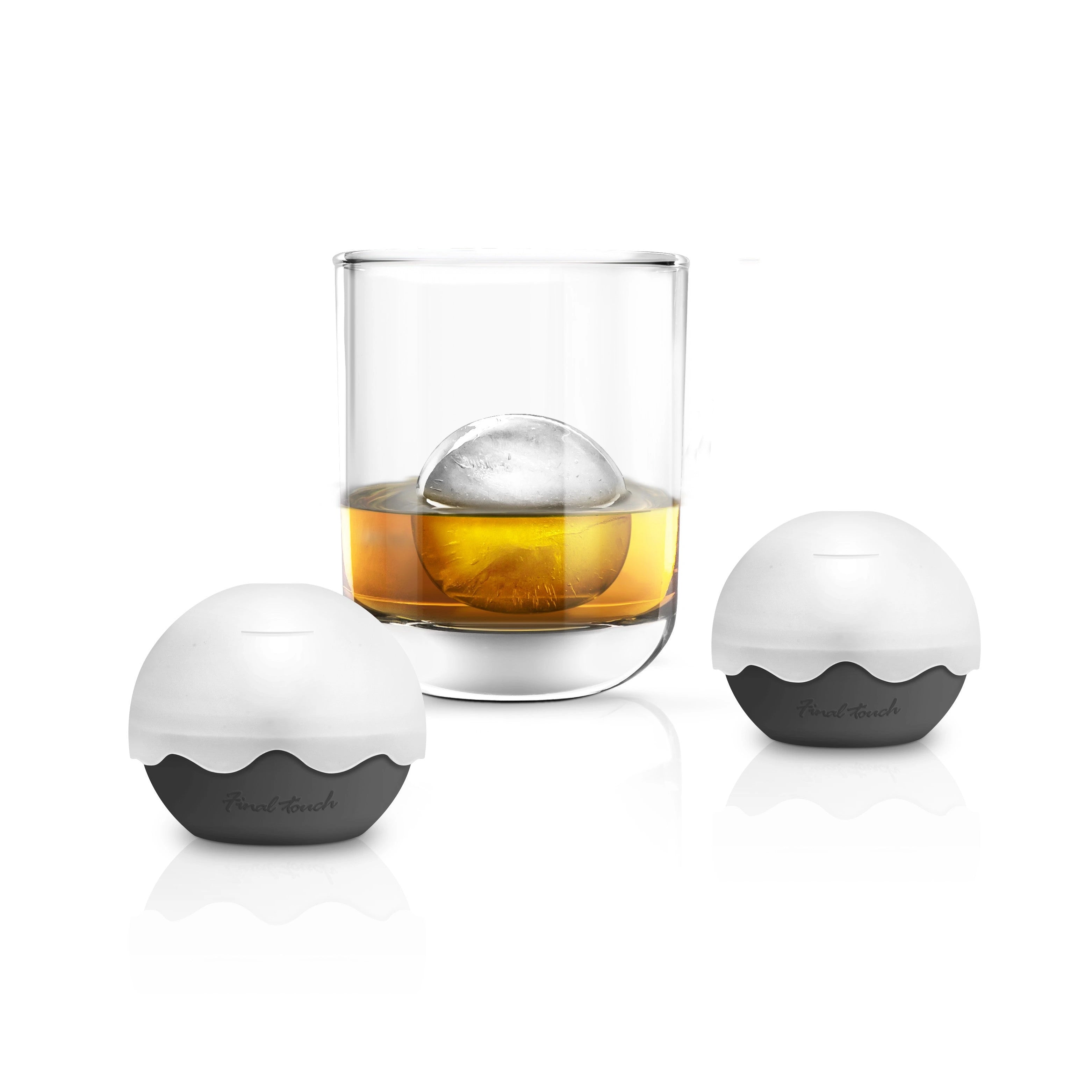 FINAL TOUCH SILICONE ICE BALL MOULDS 2PK