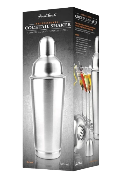 FINAL TOUCH STAINLESS STEEL PROFESSIONAL COCKTAIL SHAKER