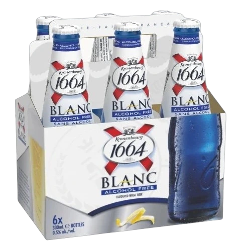 KRONENBOURG 1664 BLANC 0.0 NON ALCOHOLIC 330ML 6PK BT