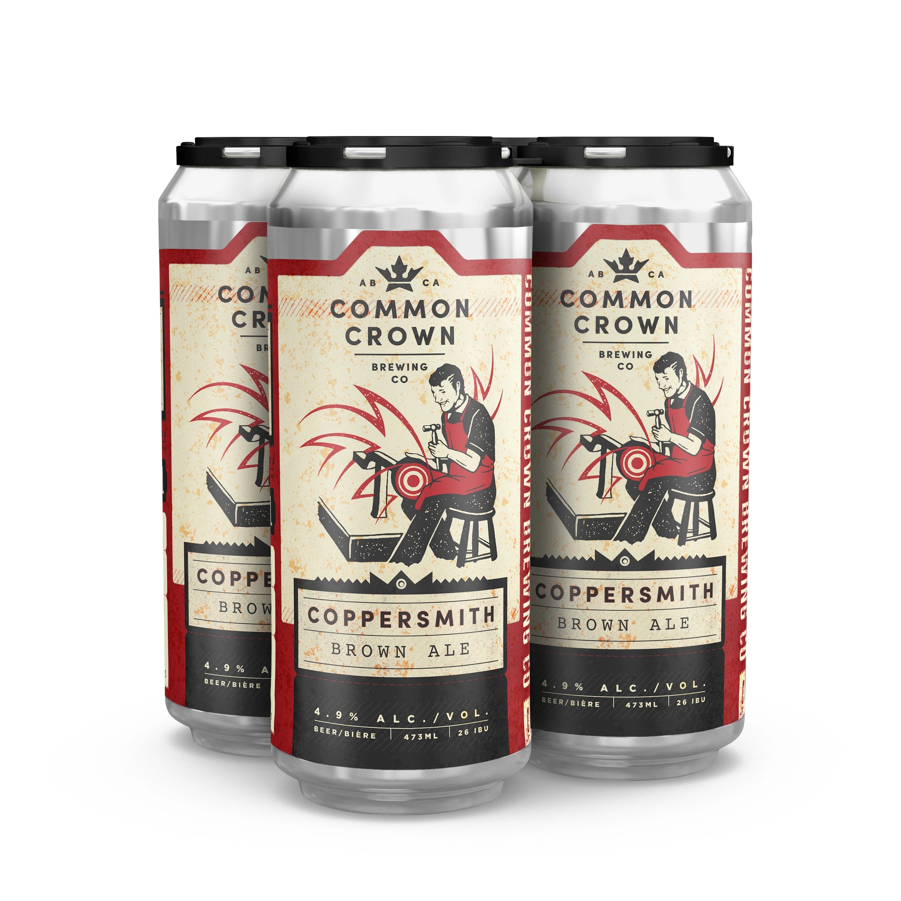 COMMON CROWN COPPERSMITH BROWN ALE 473ML 4PK CAN