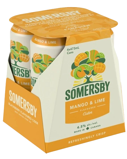 SOMERSBY MANGO LIME CIDER 473ML 4PK CAN