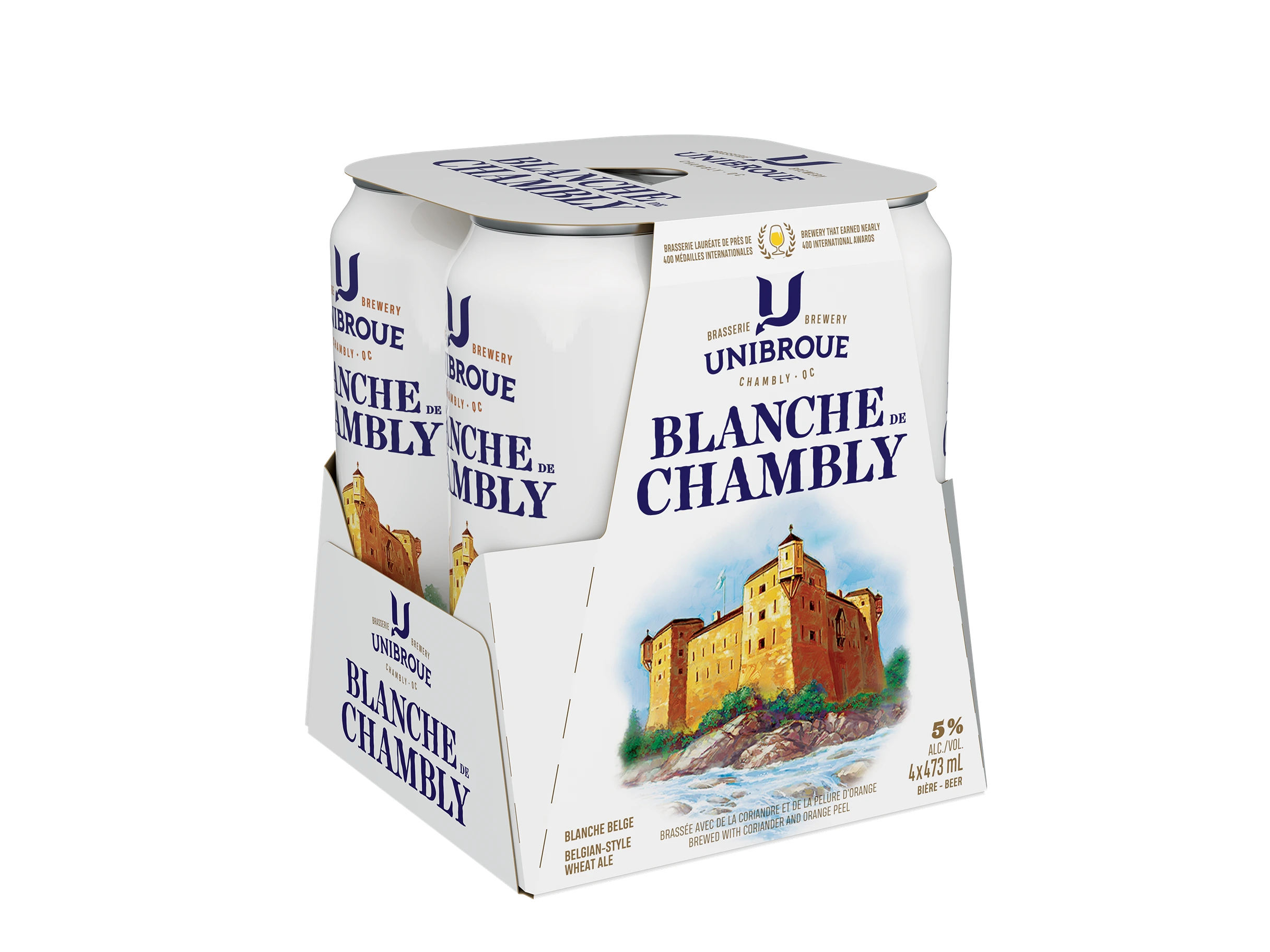 UNIBROUE BLANCHE DE CHAMBLY 473ML 4PK CAN