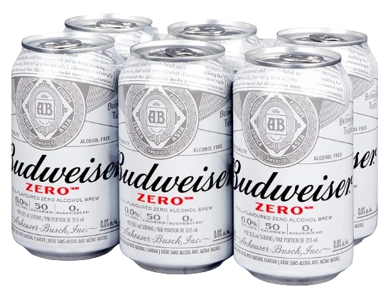 BUDWEISER ZERO NON ALCOHOLIC BEER 355ML 6PK CAN @ Kelowna [1027576]