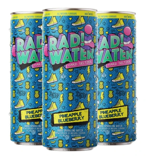 RAD! WATER PINEAPPLE BLUEBERRY 335ML 4PK CAN