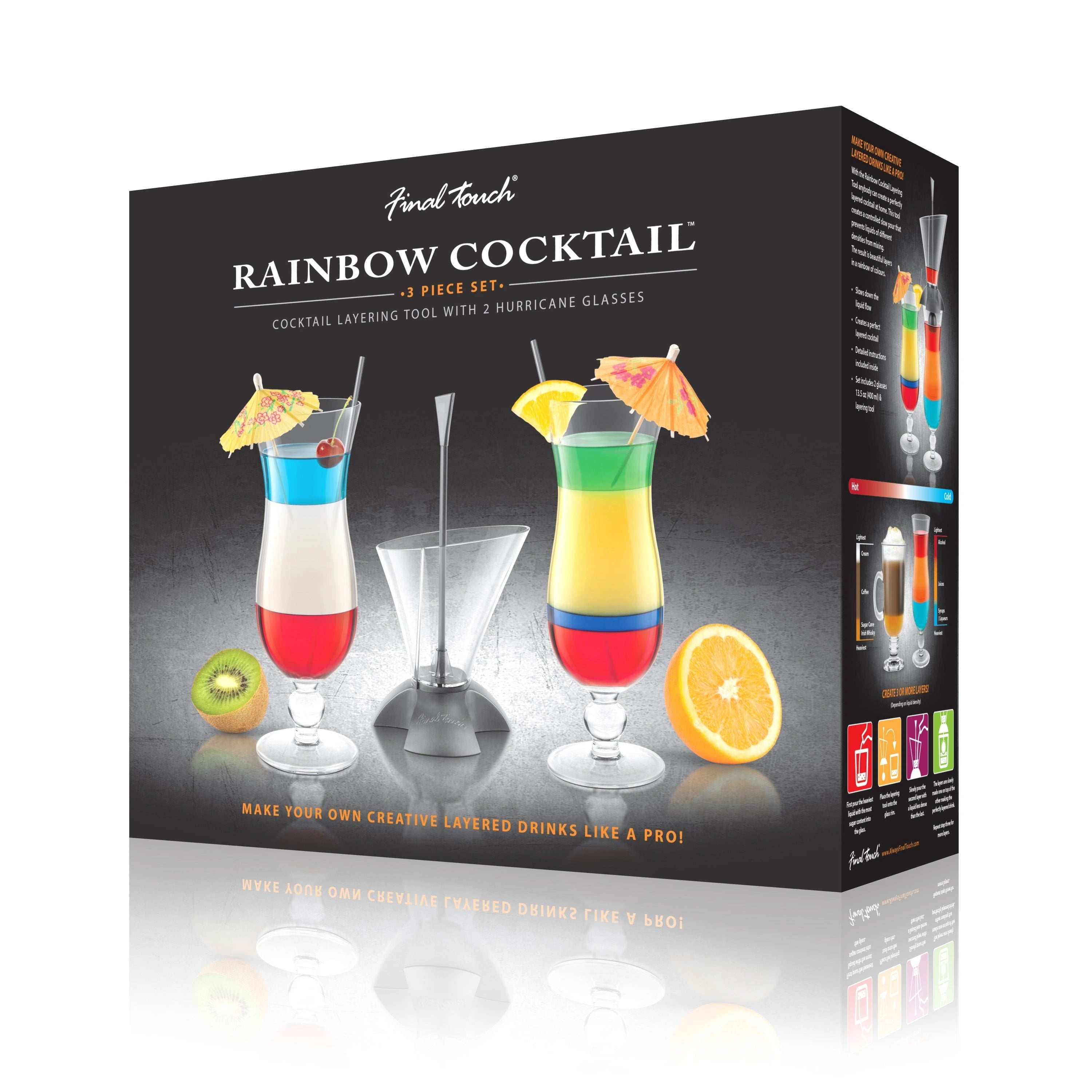 FINAL TOUCH RAINBOW COCKTAIL LAYERING TOOL SET