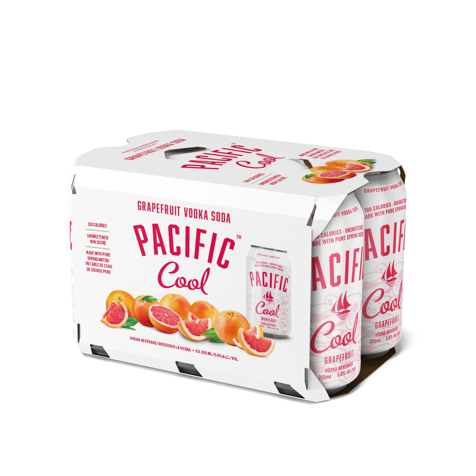 PACIFIC COOL GRAPEFRUIT VODKA SODA 355ML 6PK CAN @ Kelowna [1029283]