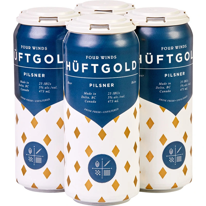 FOUR WINDS HUFTGOLD PILSNER 473ML 4PK CAN @ Kelowna [1029367]