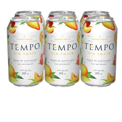 TEMPO GIN SODA MANGO PEACH 355ML 6PK CAN