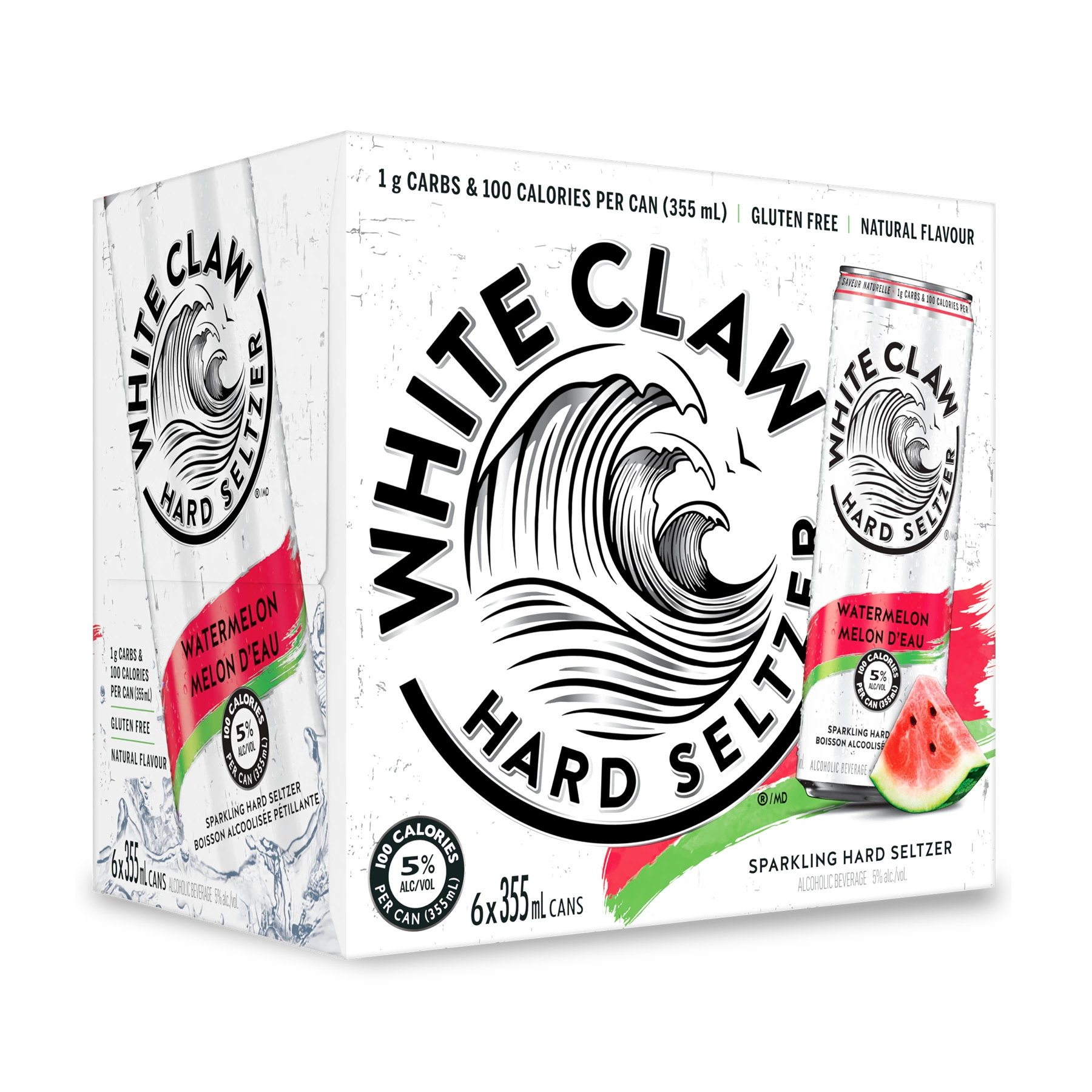 WHITE CLAW HARD SELTZER WATERMELON 355ML 6PK CAN @ Kelowna [1029997]