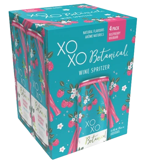 XOXO RASPBERRY RHUBARB 355ML 4PK CAN